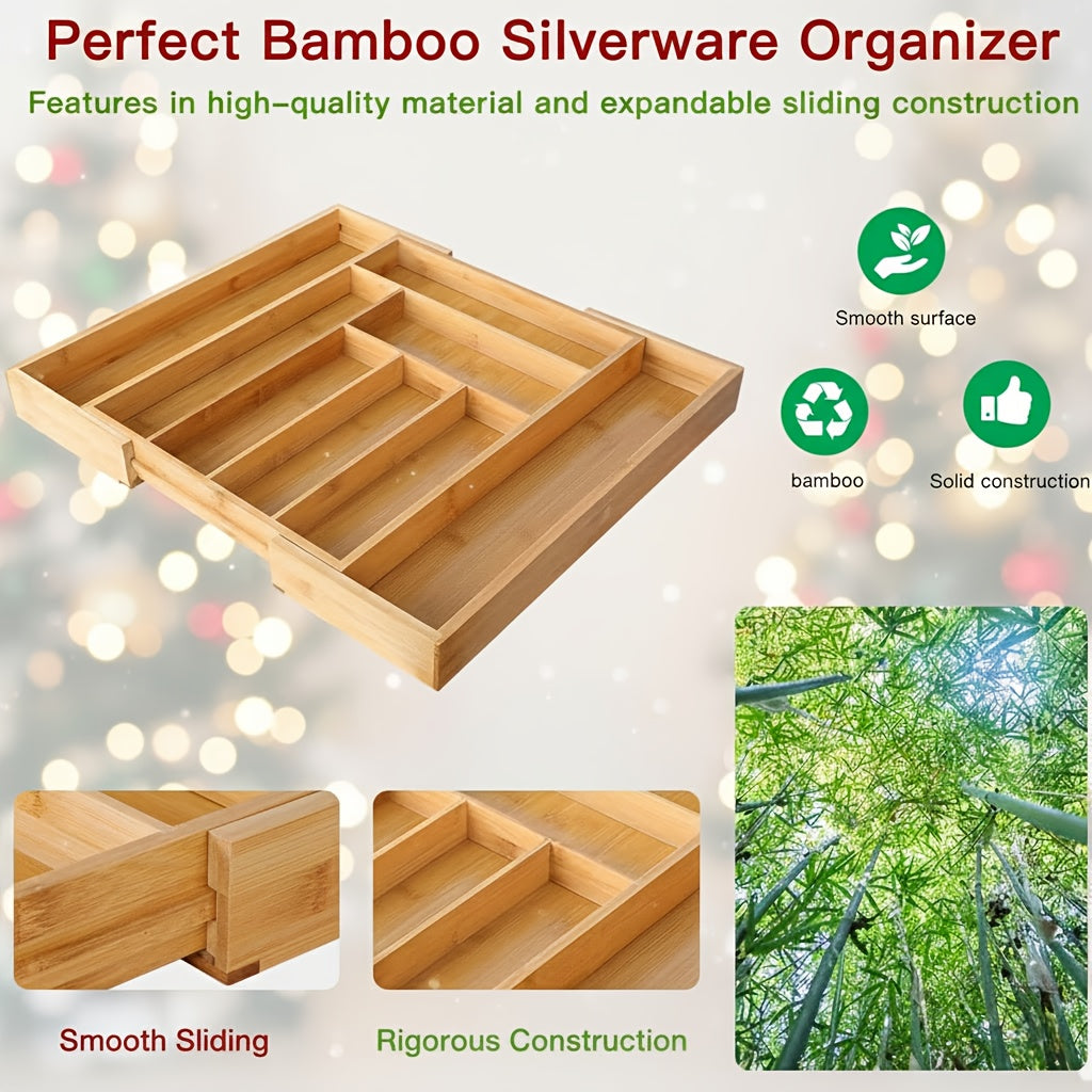 Bamboo Expandable Drawer Organizer