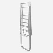 SONGMICS Clothes Drying Rack, with Sock Clips, Metal Laundry Rack, Foldable, Space-Saving, Free-Standing Airer, with 2 Height-Ad