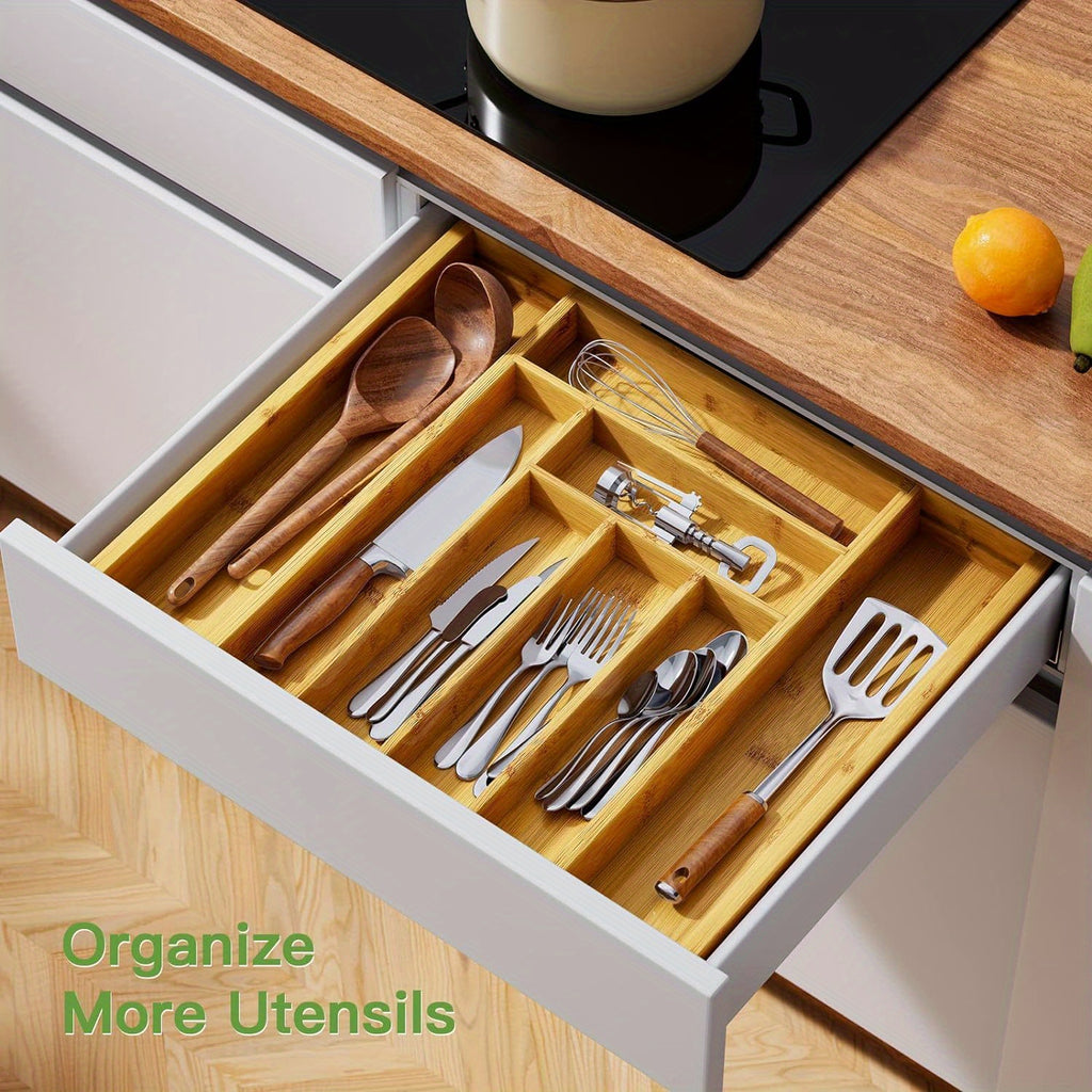 Bamboo Expandable Drawer Organizer