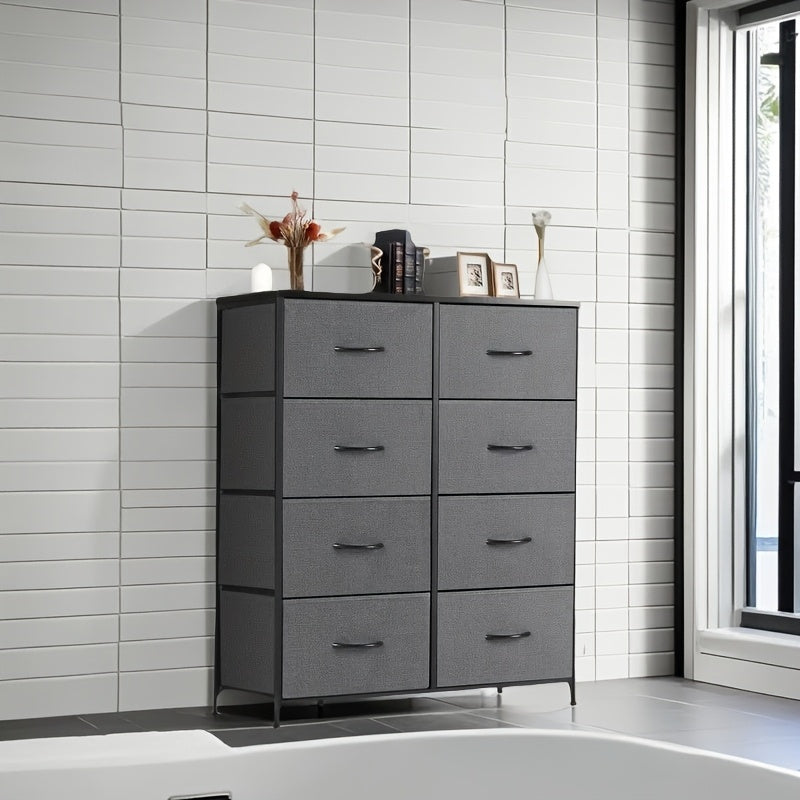 Large 8-Drawer Storage Dresser – Fabric Drawers with Steel Frame (Bedroom/Closet)