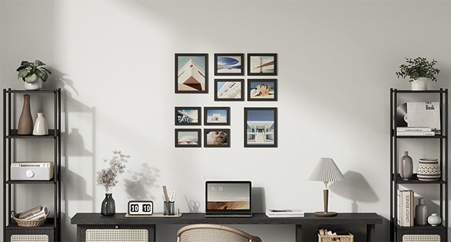 SONGMICS Picture Frames, 10 Pack Collage Picture Frames with Two 8x10, Four 5x7, Four 4x6, Photo Frame Set for Wall Gallery Deco