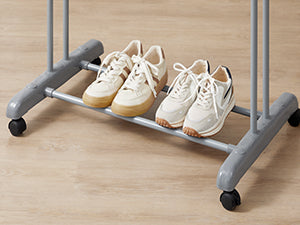 SONGMICS Clothes Drying Rack 3-Tier, Foldable Laundry Drying Rack 58.3-Inch Tall, Stainless Steel, Rolling Clothes Horses, Cloth