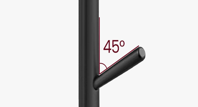 VASAGLE Solid Wood Coat Rack, Free Standing Tree-Shaped Coat Rack with 8 Hooks, 3 Height Options, for Clothes, Hats, Bags, Livin