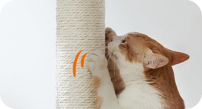 Feandrea Cat Tree with Litter Box Enclosure, 59-Inch Modern Cat Tower, 2-in-1 Condo with Scratching Posts