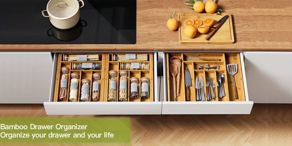Bamboo Expandable Drawer Organizer