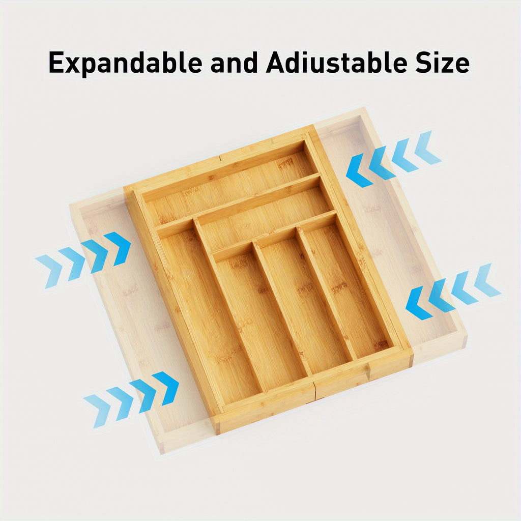 Bamboo Expandable Drawer Organizer