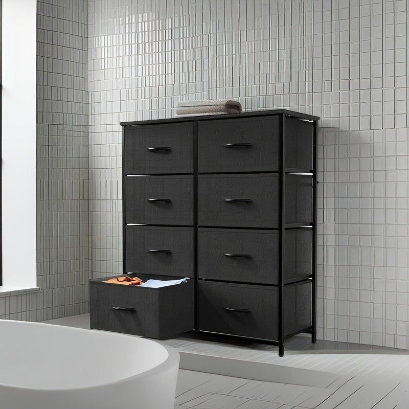 Large 8-Drawer Storage Dresser – Fabric Drawers with Steel Frame (Bedroom/Closet)