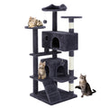JHK 54in Tall Multi-Level Cat Tree Tower for Indoor Pet Furniture Stable Kitty Play House with Sisal Scratching Post for Home