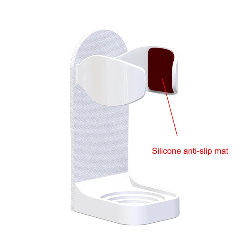 Bathroom Shaver Rack Wall Mounted Shaving Razor Holder Electric Toothbrush Holder Space Saving Traceless Toothbrush Organizer