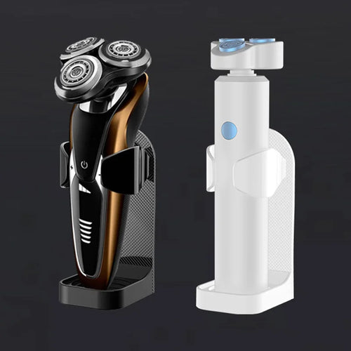 Bathroom Shaver Rack Wall Mounted Shaving Razor Holder Electric Toothbrush Holder Space Saving Traceless Toothbrush Organizer