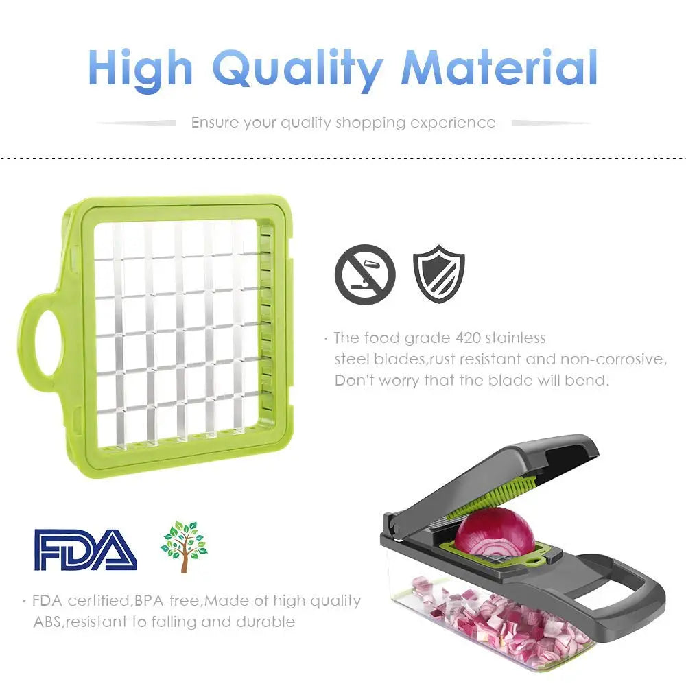 Vegetable Chopper Multifunctional Grater Cutter  - Kitchen Accessories Manual Fruit Slicer Potatos Shredders Cheese Onions Slicers