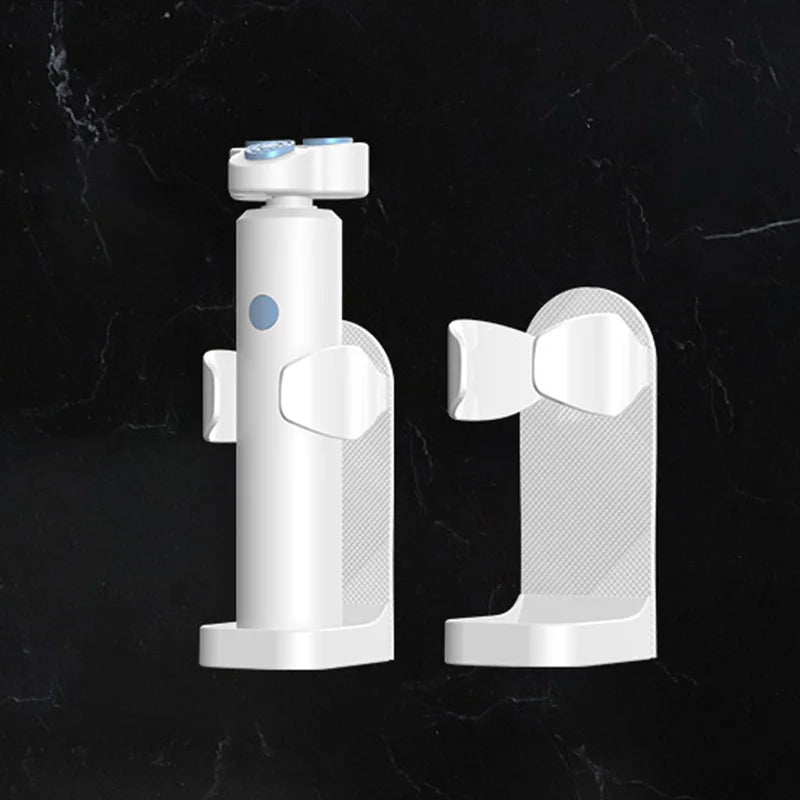 Bathroom Shaver Rack Wall Mounted Shaving Razor Holder Electric Toothbrush Holder Space Saving Traceless Toothbrush Organizer