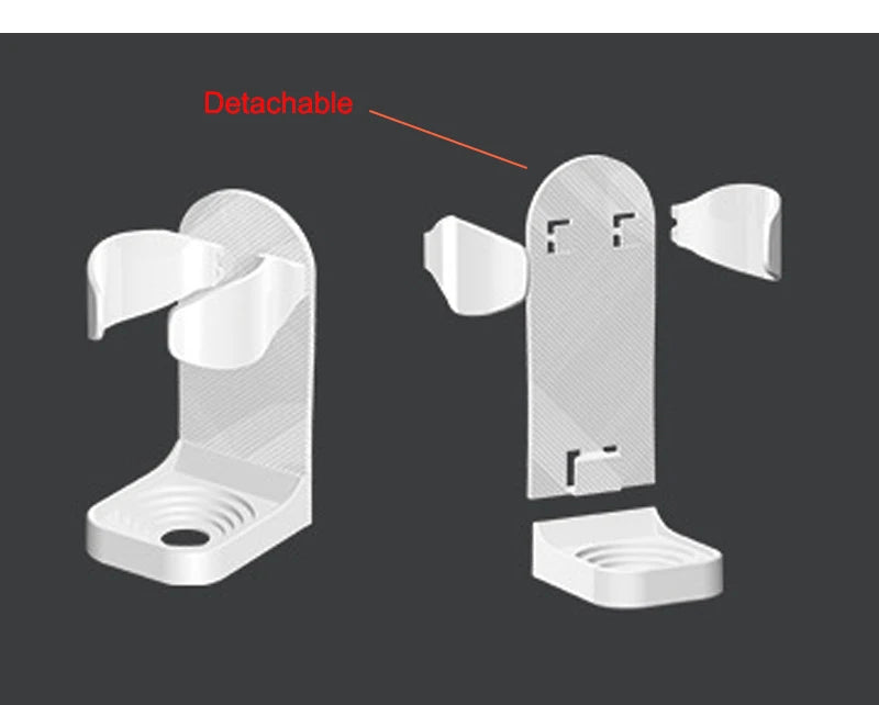 Bathroom Shaver Rack Wall Mounted Shaving Razor Holder Electric Toothbrush Holder Space Saving Traceless Toothbrush Organizer