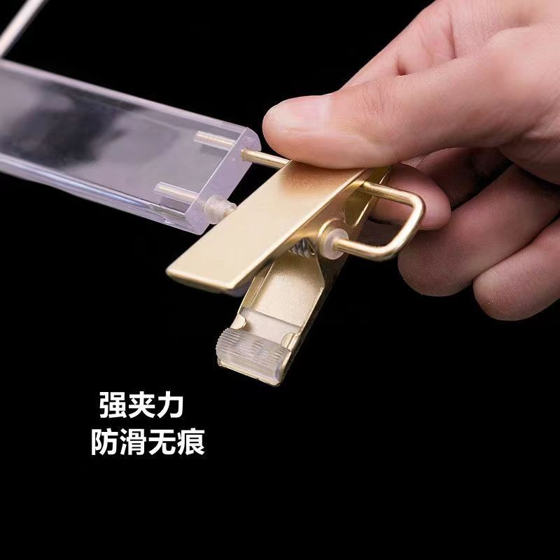 Acrylic Clothes Hanger Non Slip Seamless With Pants Clips Transparent