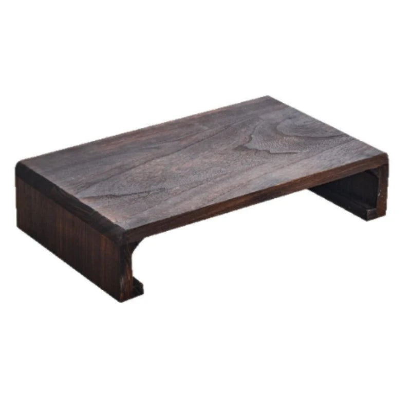 1pc Rectangle Wood Bed Table Trays with Foldable Legs,  Coffee Table & Tea Table, Painted, for Meditation, Sitting on The Floor
