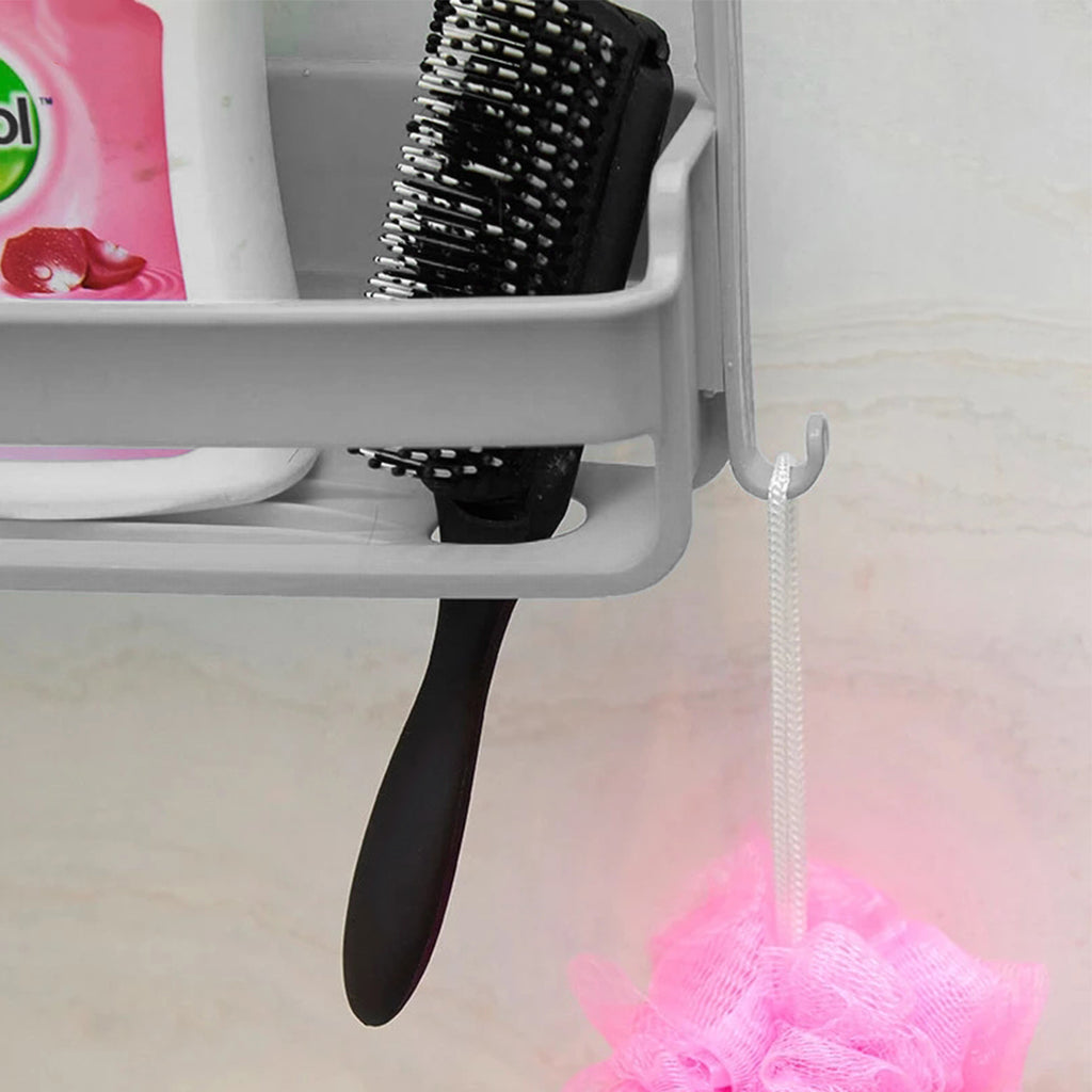 Hanging Bath Shelves Bathroom Shelf Organizer Nail-free Shampoo Holder Storage Shelf Rack Bathroom Basket Holder