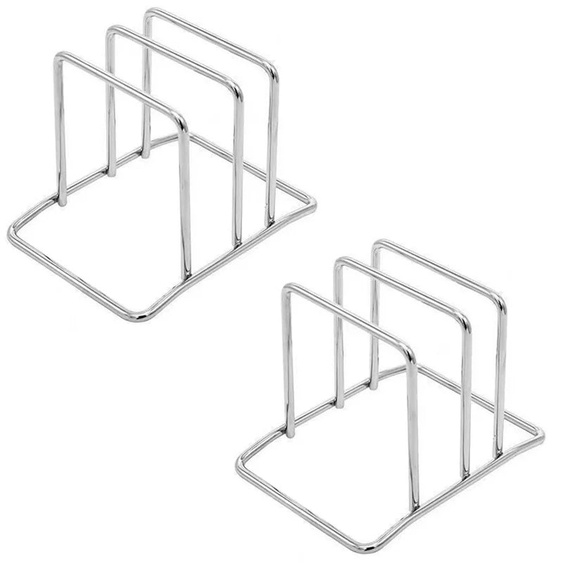 1pc Kitchen Cutting Board Holder Pot Lid Holder Desktop Stainless Steel Material Storage Rack for Cutting Board Organizer Stable