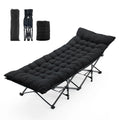 JHK Folding Camping Beach Lounge Chair Portable 3.5'' Cushion 440 lbs Sturdy Frame Compact Carry With Storage Bed for Outdoor
