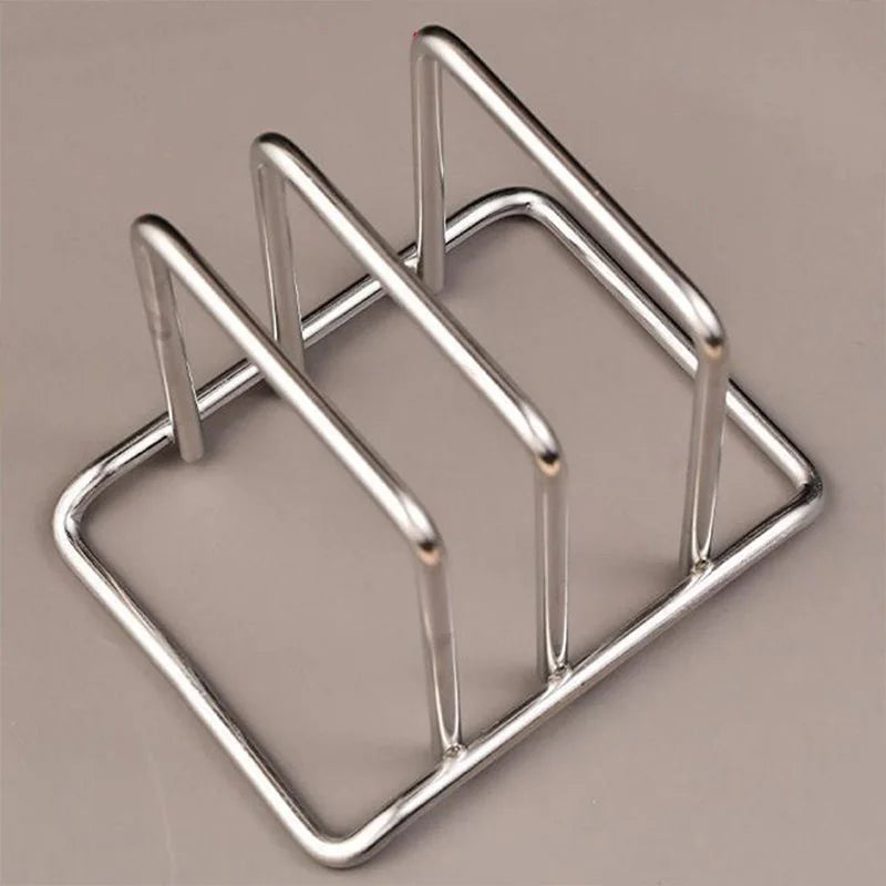1pc Kitchen Cutting Board Holder Pot Lid Holder Desktop Stainless Steel Material Storage Rack for Cutting Board Organizer Stable