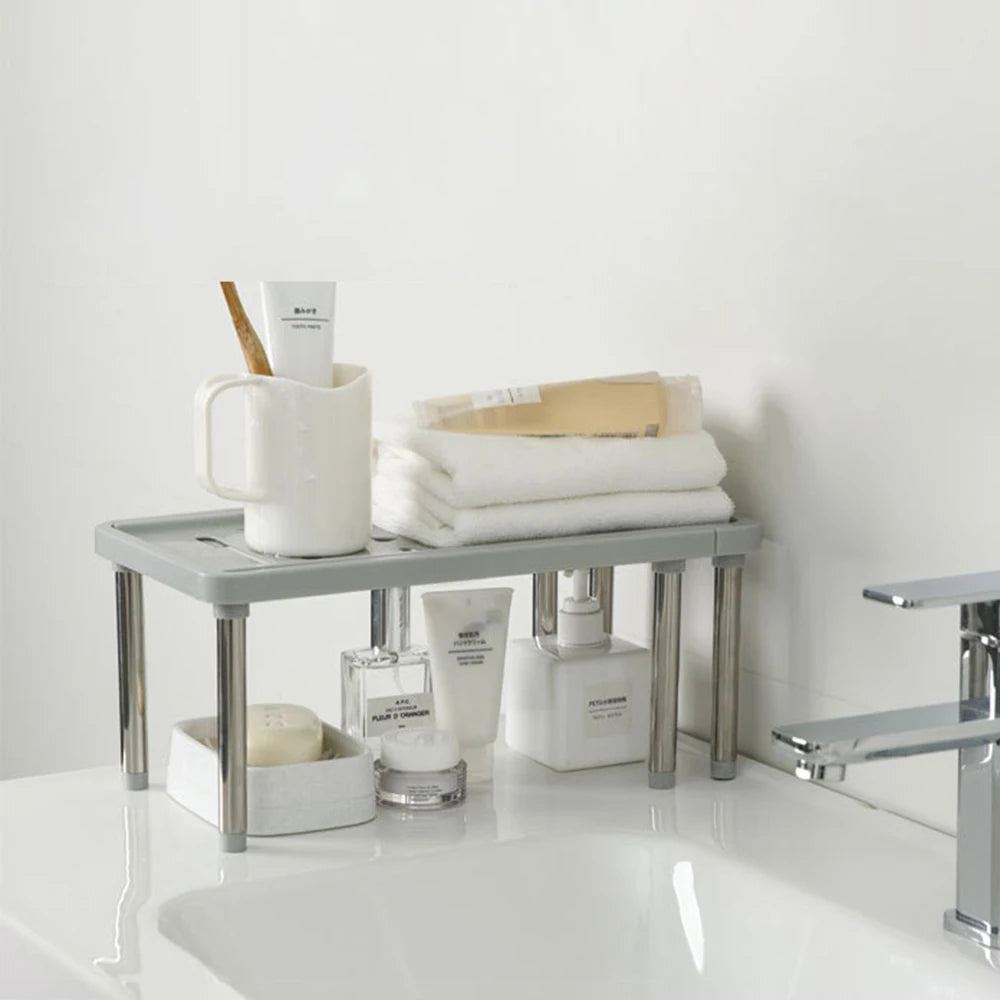 1PC Spice Bottle Rack Kitchen Spice Rack Retractable Cabinet Retractable Lengthened Drain Bowl Rack