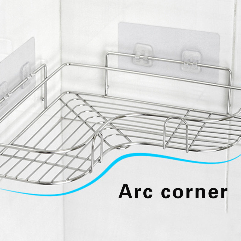 Household Bathroom Storage Rack Stainless Steel Triangular Durable Shampoo Soap Storage Shelves For Kitchen Indoor Accessories