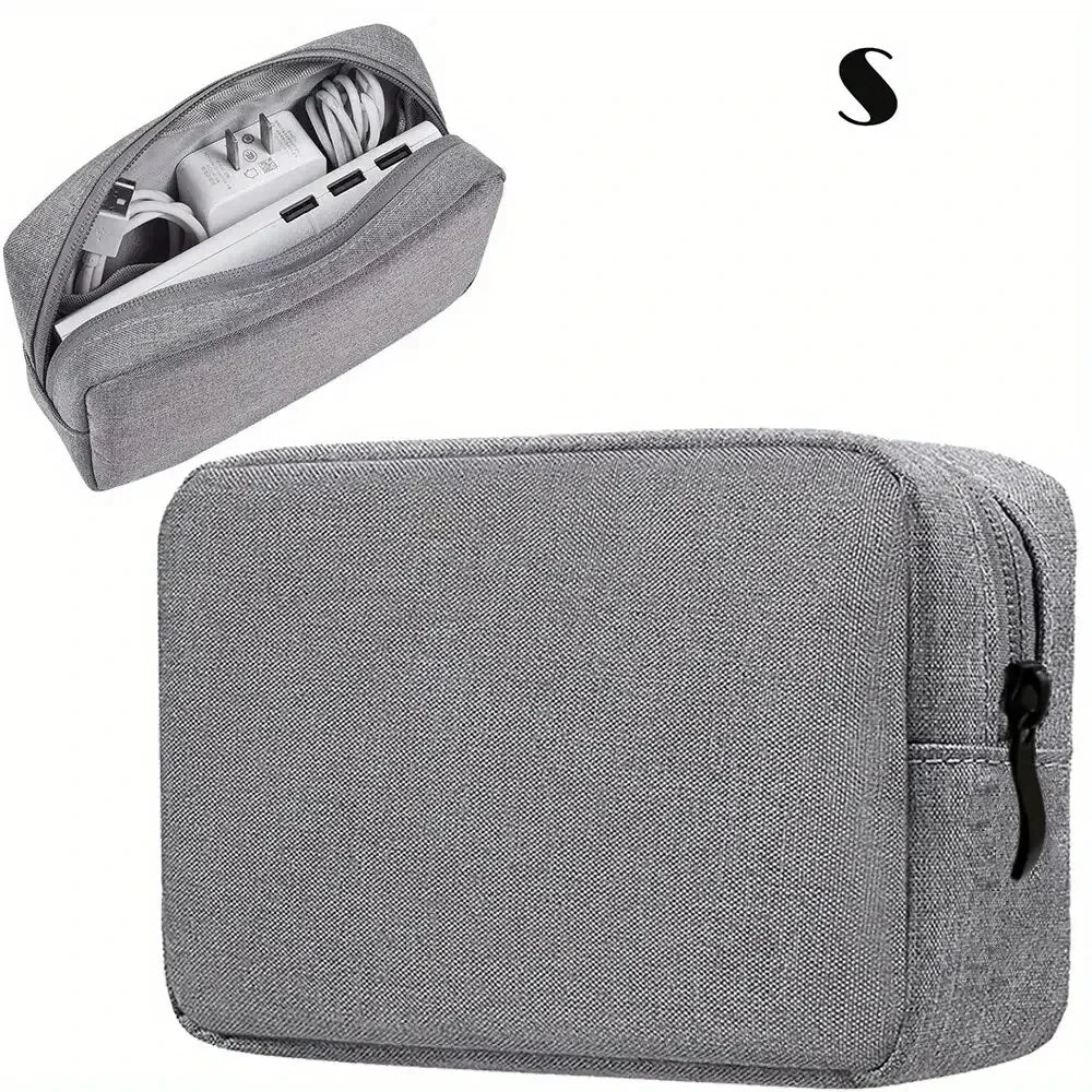 Portable Charging Cable Storage Bag Digital Separated Travel Bag Multifunctional Mobile Data USB Cable Power Bank Organizer Bag