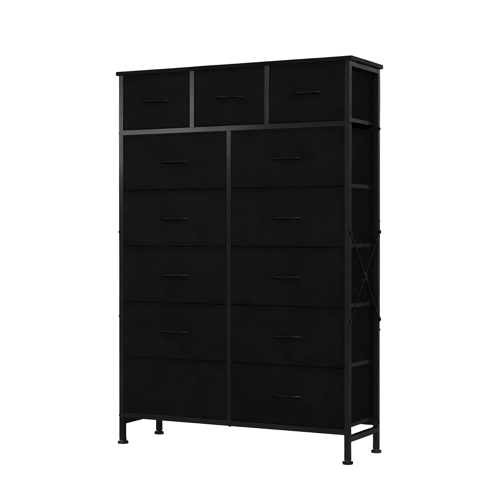 JHK Living Room 13 Fabric Drawers Cabinet Storage Organizer Cabinet Adjustable Feet Steel Frame Assembly Closet For Furniture