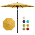 Nine Foot Patio Umbrella With Crank Tilt UV Protection For Outdoor Pool Deck