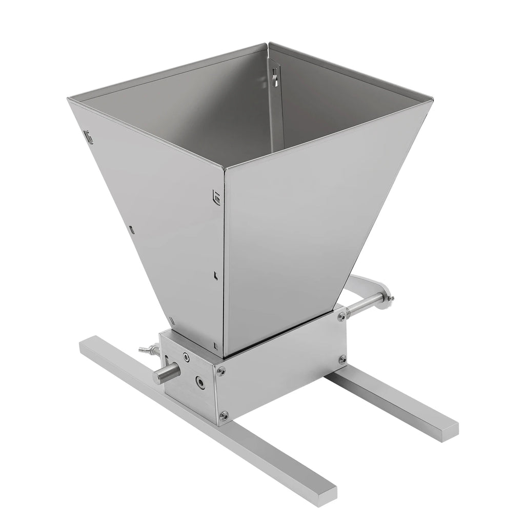 4L Grain Mill Grinder,Stainless Steel Manual Malt Crusher Hand Crank/Electric Drill Grain Grinder Milling Barley Wheat Home Brew