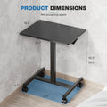 JHK Mobile Living Room Sofa Table Standing Desk Portable Computer Desk Laptop Height Adjustable Table Sitting Workstation