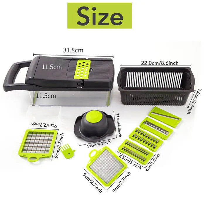 Vegetable Chopper Multifunctional Grater Cutter  - Kitchen Accessories Manual Fruit Slicer Potatos Shredders Cheese Onions Slicers