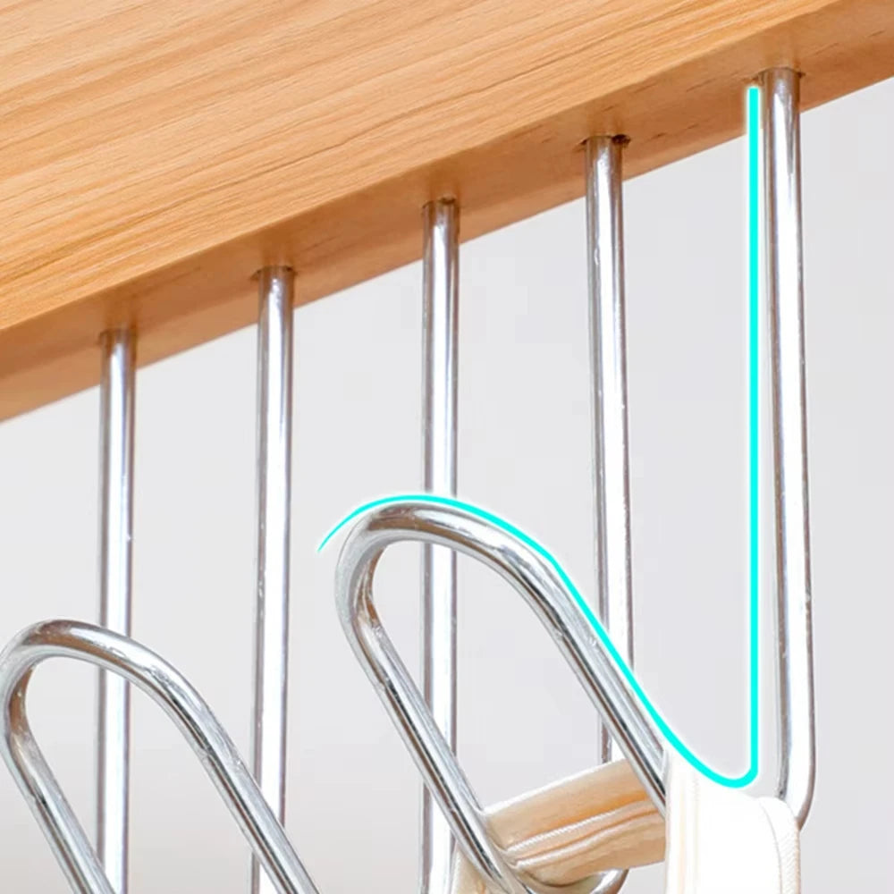 1/2 PCS Multi-functional Solid Wood Clothing Eight-hook Hanger Underwear Sling Belt Vests Silk Scarf Hooks Wardrobe Organizer