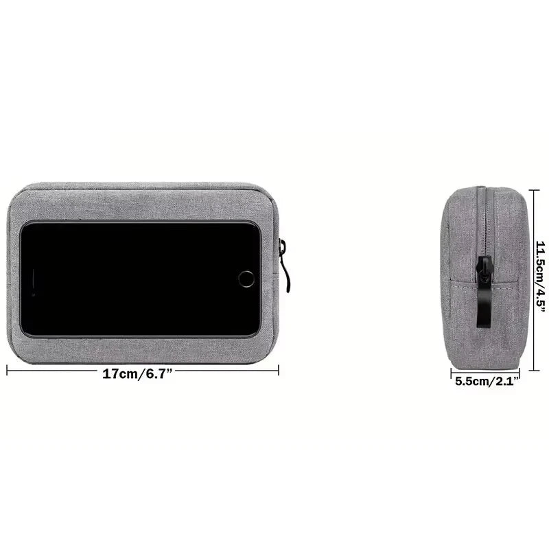 Portable Charging Cable Storage Bag Digital Separated Travel Bag Multifunctional Mobile Data USB Cable Power Bank Organizer Bag