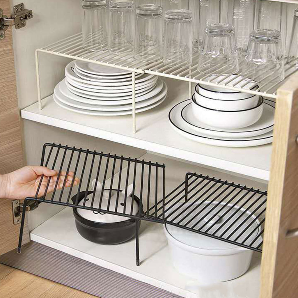 Retractable Kitchen Shelf Multifunctional Expandable Stackable Sliding Rack Space Saving Home Cabinets Tableware Organizer Rack
