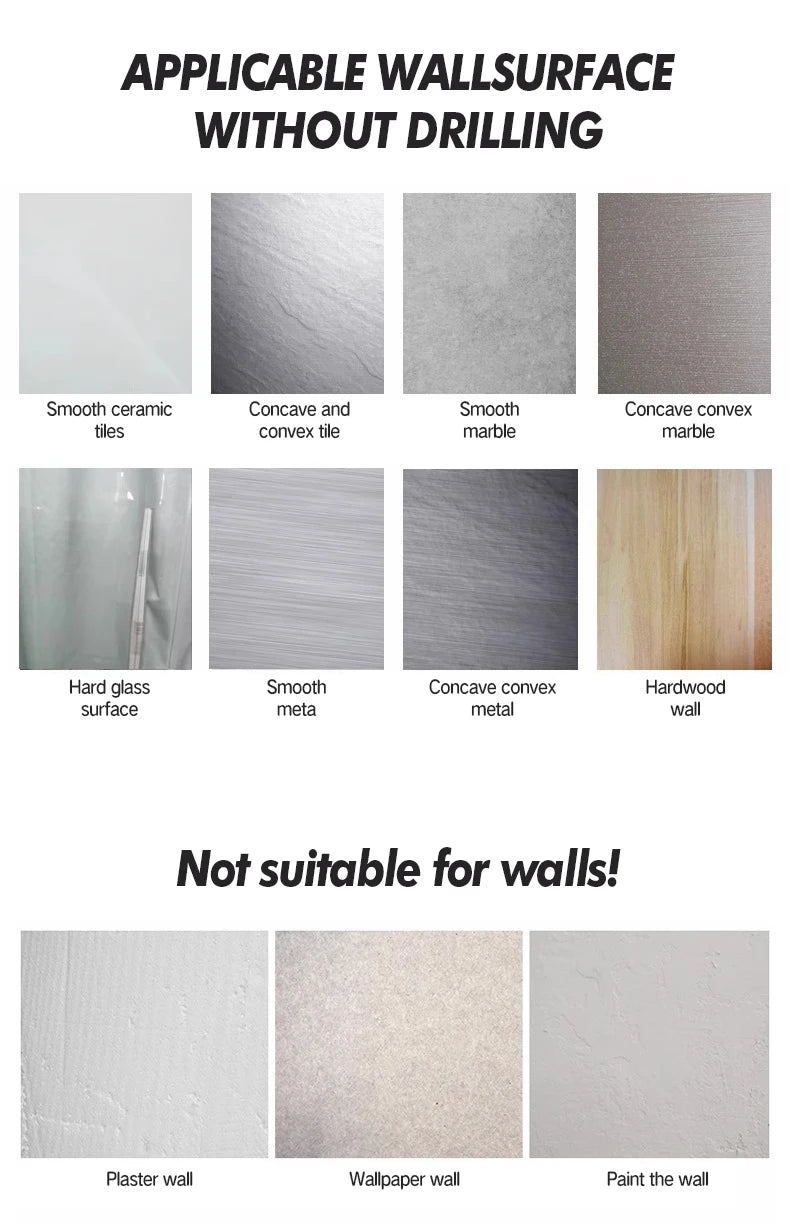 Bathroom Storage Rack Stainless Steel Anti Rust Storage Shower Rack Suction Cup Storage Rack Household Storage Appliances