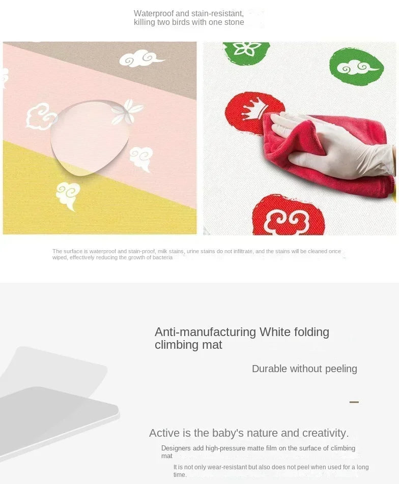 Non Toxic Foldable Baby Play Mat Educational Children's Room Carpet Non Slip and Anti Fall Floor Children's Activity Toys