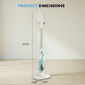 JHK 10-in-1 Steam Mop 1550W Detachable Handheld Steam Cleaner for Floor Cleaning 16FT Cord 2 Washable Pads Multi-Purpose