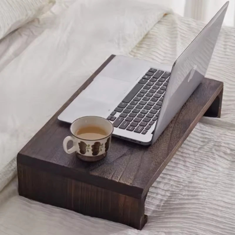 1pc Rectangle Wood Bed Table Trays with Foldable Legs,  Coffee Table & Tea Table, Painted, for Meditation, Sitting on The Floor