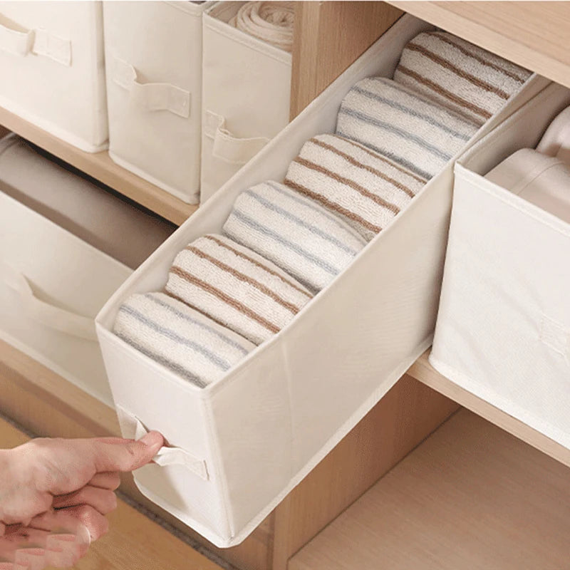 1pc Clothes Storage Basket Sewing Home Folding Clothes Storage Box Underwear Socks  Wardrobe Storage Box Wardrobe Organizer