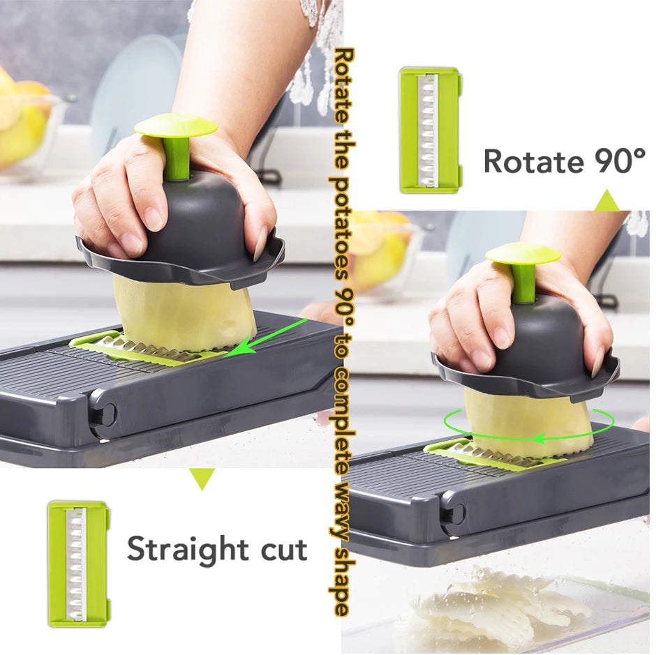 Vegetable Chopper Multifunctional Grater Cutter  - Kitchen Accessories Manual Fruit Slicer Potatos Shredders Cheese Onions Slicers