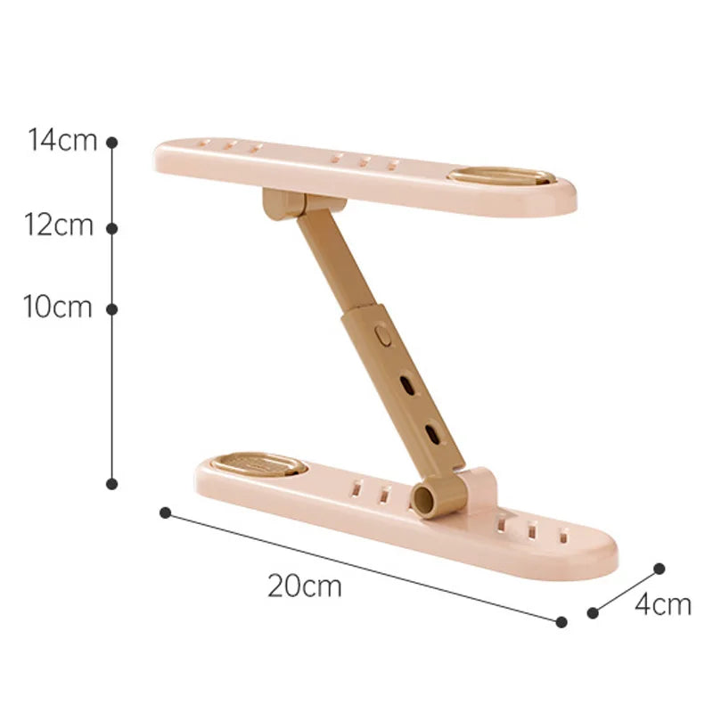 1pc Shoes Rack Double-layered Adjustable Slippers Holders Shoe Cabinet Organizer Deodorizing Shoes Shelf Save Space