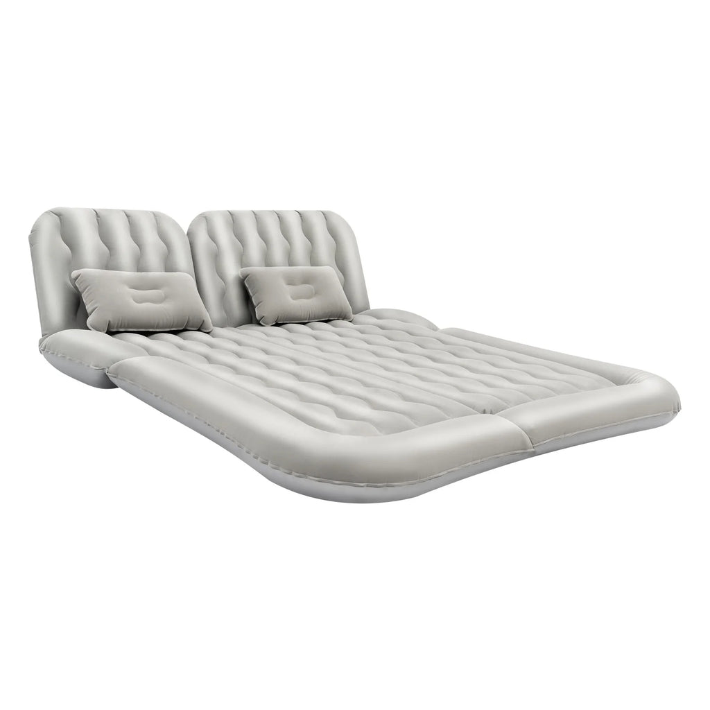 Universal Foldable Inflatable Bed Portable Inflatable Mattress Set Car Back Seat Sleeping Flocking Air Bed Cushion w/Pump+Pillow
