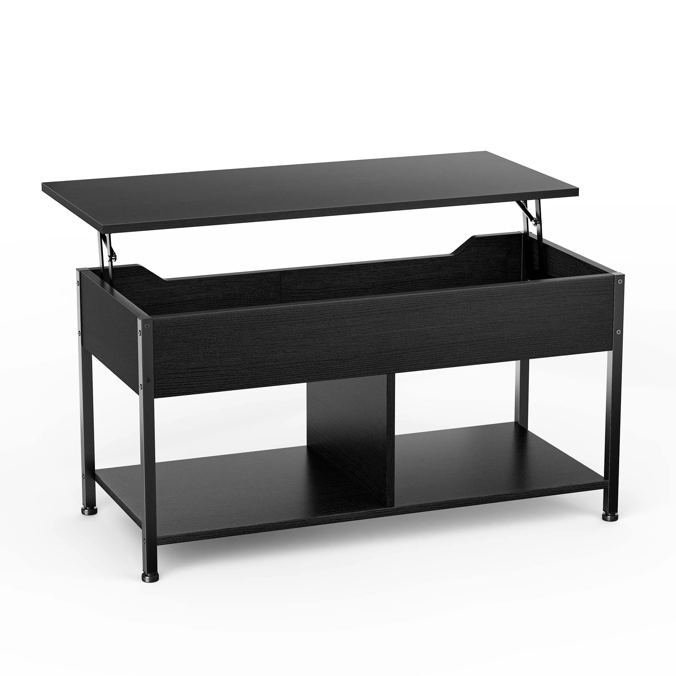 JHK 39IN Lift Top Coffee Tables For Living Room Wood Dining Tables Adjustable Height Storage Shelf Easy Lift Or Lower Tea Desk