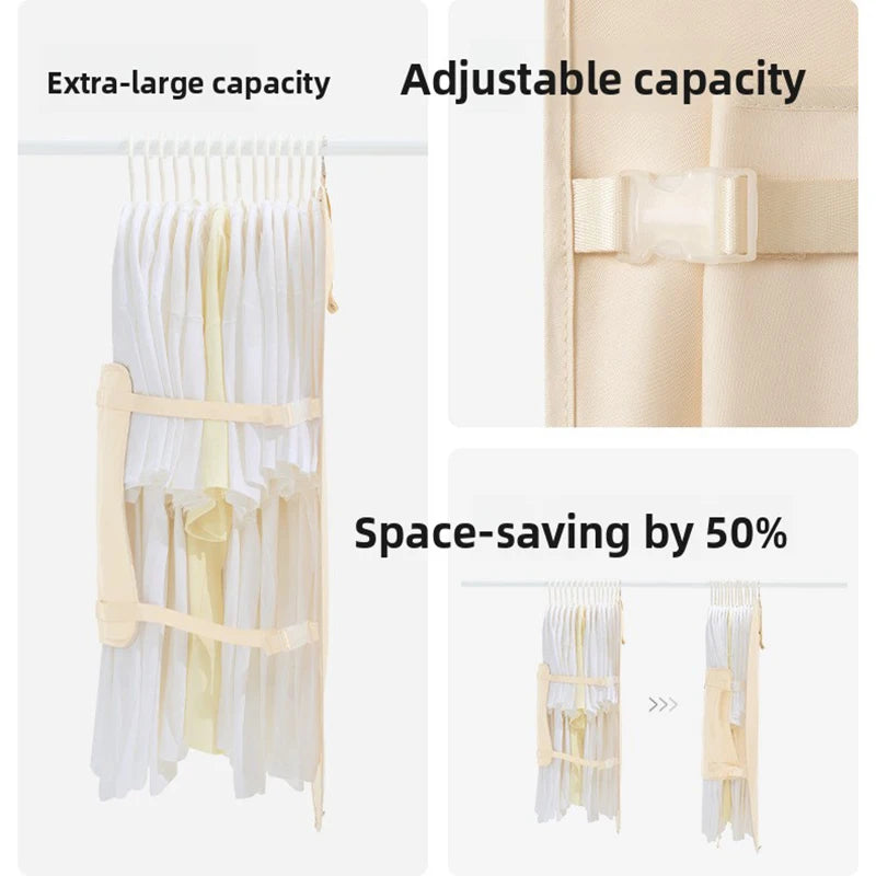 1pc Down Jacket Compressed Dust Cover Clothes Compression Hanging Bag Household Visible Clothes Storage Bag Wardrobe Organizer