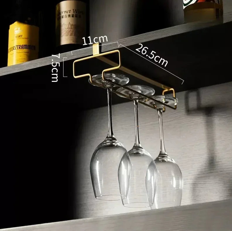 Cabinet Hanging Metal Wine Glass Rack Cabinet Stemware Holder Racks for Cup Storage RackGlass Holder Outdoor Wine Glass Rack
