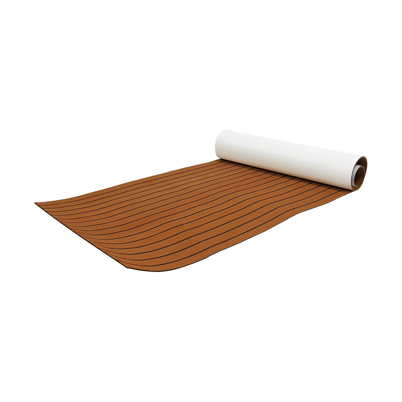 240x90cm EVA Foam Teak Floor Mat 6mm Thick Anti-Slip Self-Adhesive Pad Cuttable Waterproof Marine Carpet for Boat Deck RV Yacht