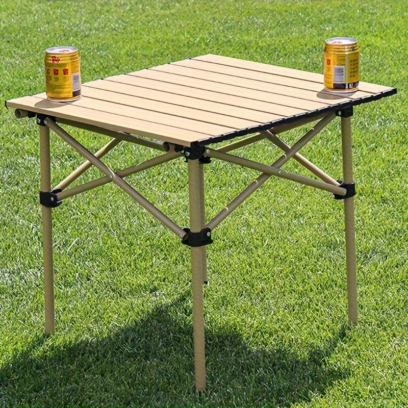 Outdoor folding table, camping portable folding table and chair set, ultra-light egg roll table, camping folding table, camping