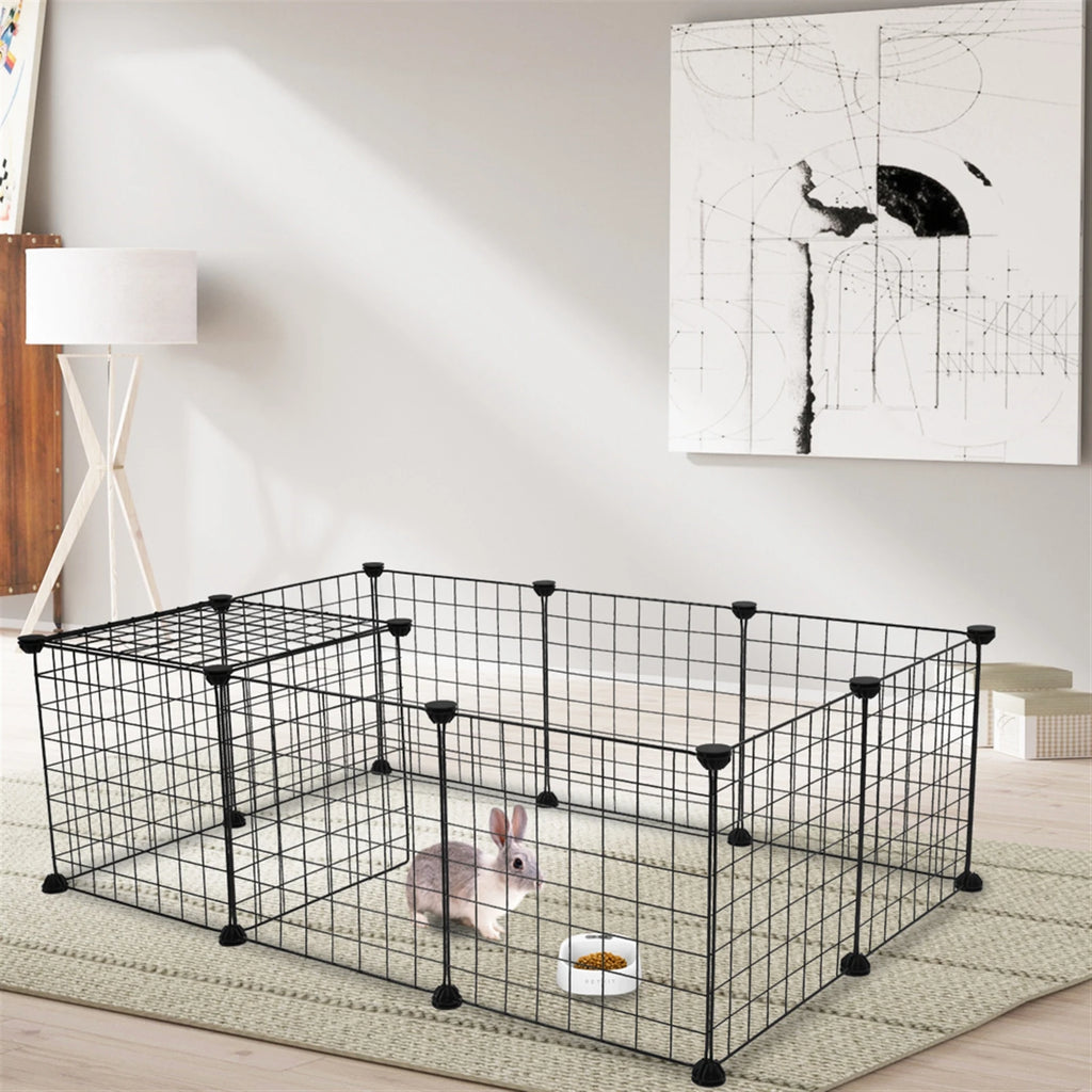 Pet Playpen For Small Animals Portable Metal Wire Fence Guinea Pigs Rabbits