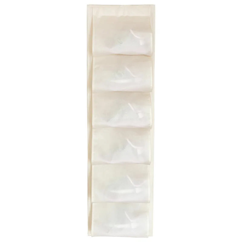 1pc Shoes Storage Hanging Bag Non-woven Fabric Shoe Storage Bag Multi-layer Foldable Wardrobe Shoe Holder Wardrobe Organizer