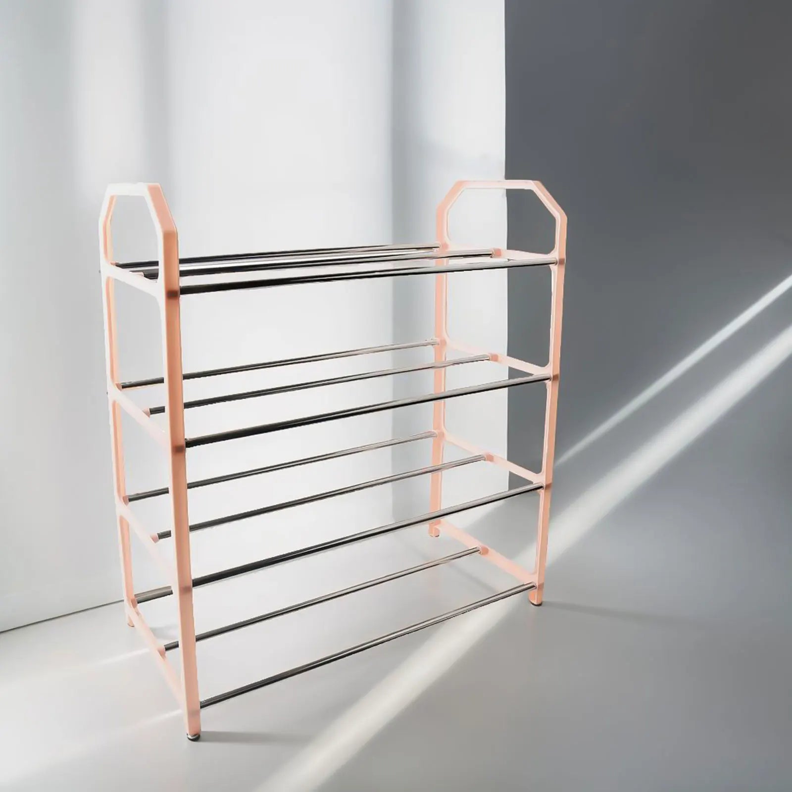 4-Layer Metal Shoe Rack Simple Shoe Shelf Footwear Organizer Stand Holder Large Capacity Shoe Shelf Living Room Storage